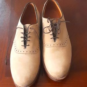 Allen Edmond suede lasercut accent brogues